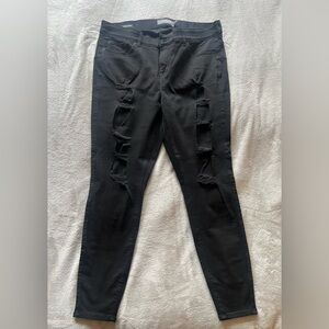 Torrid Black Distressed Skinny Jeans